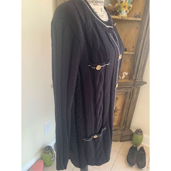 Talbots Black Wool Dolman cardigan NWT - Picture 9 of 10